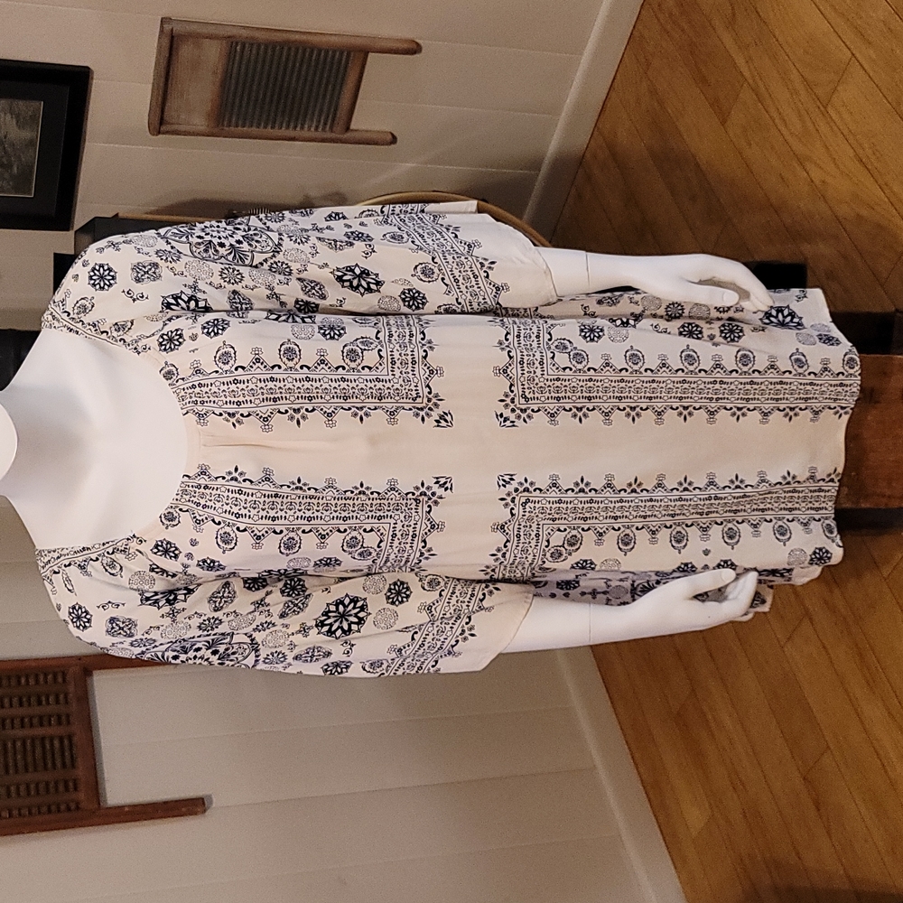 Blu Pepper Perfect Boho Chic Bell Sleeve Mini Dress *L* ALL SEASONS!